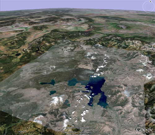 3-D Map of Yellowstone Caldera