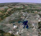 Satellite map of Yellowstone