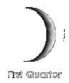 First Quarter moon