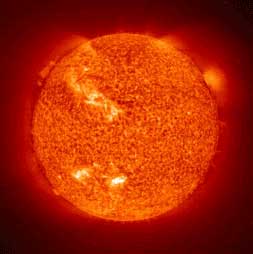 Photo of the sun from space